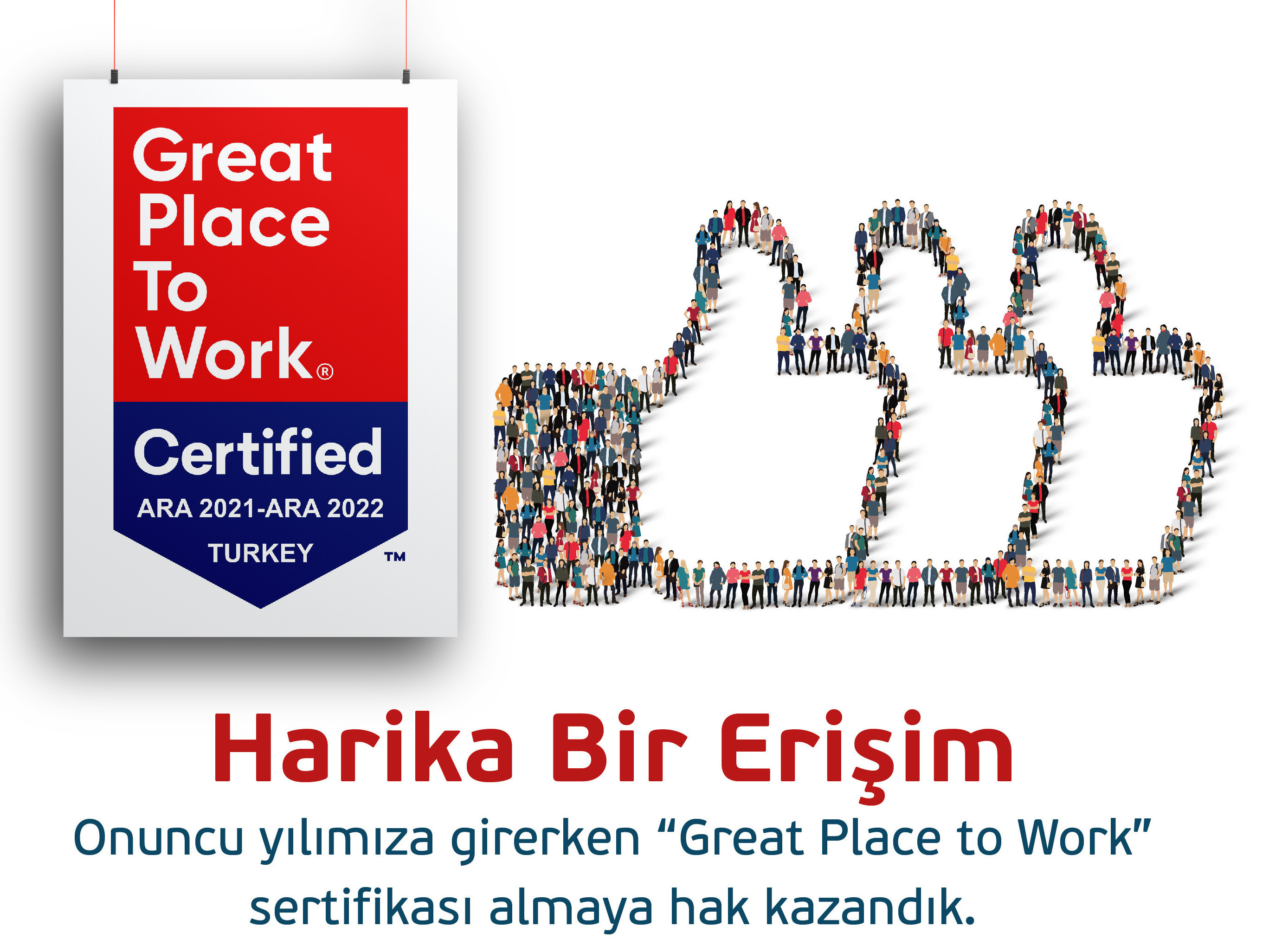 Great Place To Work Sertifikası Almaya Hak Kazandık