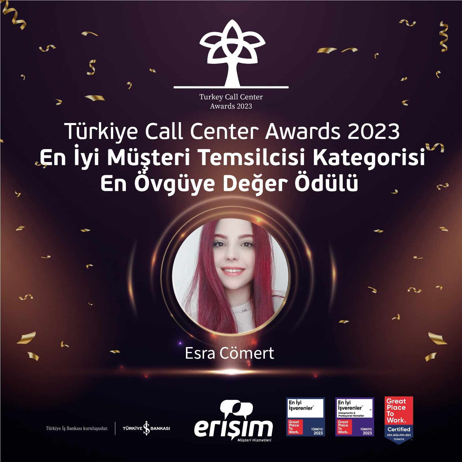 Erişim Müşteri Hizmetleri'ne En İyi Müşteri Temsilcisi Ödülü